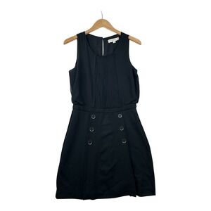 Ann Taylor Loft Sleeveless Accent Button Dress‎ size 6 Black